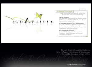 Web design, UX UI, Photography, Digital Image manipulation, iGraphicus.com, Anita B. Carroll, Race-Point.com